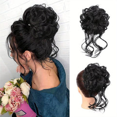 Messy Curly Hair Bun Updo Extension for Women Girls