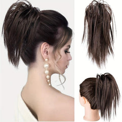 Wavy Curly Messy Bun Claw Clip Hair Chignon Women