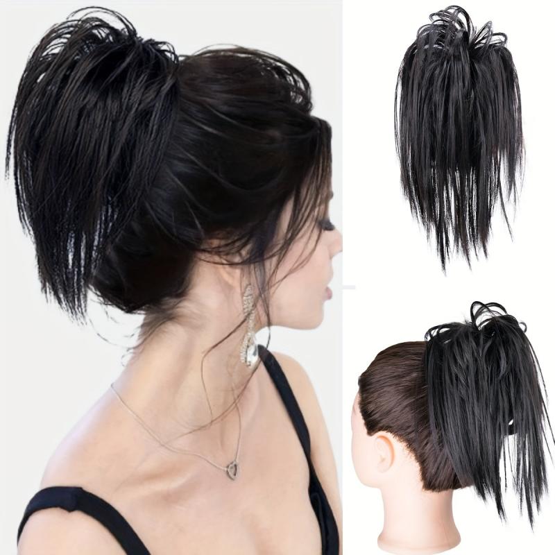 Wavy Curly Messy Bun Claw Clip Hair Chignon Women