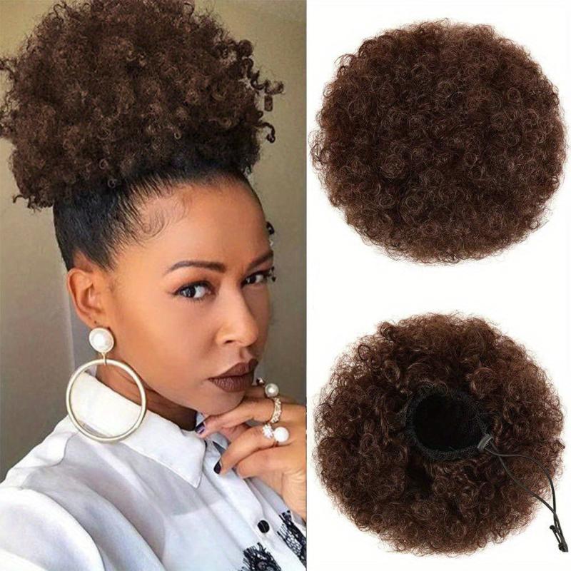 Kinky Curly Drawstring Afro Puff Ponytail Extension