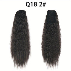 Kinky Curly Ponytail Extension Clip In Afro Brown Hair