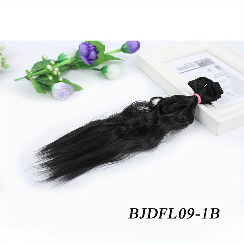 25 4 Cm Curly Wavy Hair Extension Doll Synthetic Fiber Wig Making