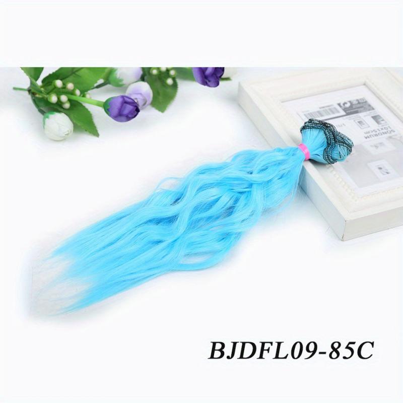 25 4 Cm Curly Wavy Hair Extension Doll Synthetic Fiber Wig Making