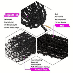8 Packs Pre-Twisted Passion Twist Hair Extensions Crochet Braiding Hair