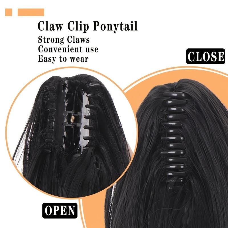 Fluffy Synthetic Hair Short Curly Claw Clip Ponytail