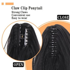 Fluffy Synthetic Hair Short Curly Claw Clip Ponytail
