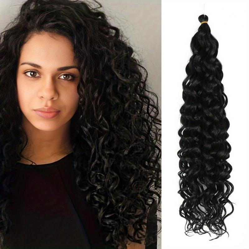 Short Curly Crochet Hair Beach Curl Water Wave Deep Twist Crochet Braids Extensi