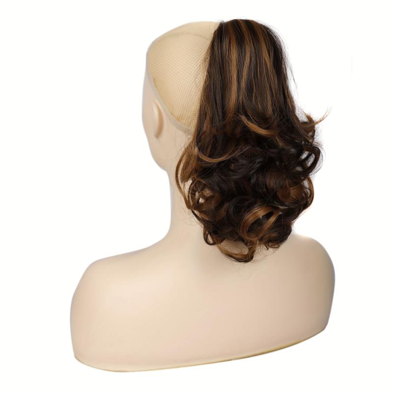 Long Curly Wavy Ponytail Extensions Synthetic Clip In Hair Extensions