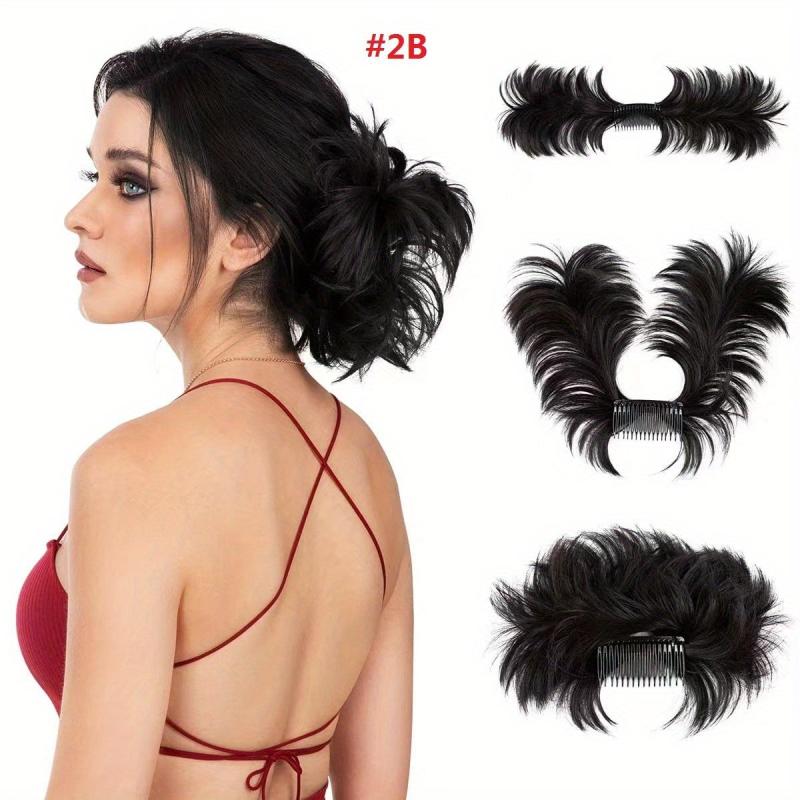 Synthetic Hair Bun Messy Hair Bun Styles High temperature Fiber