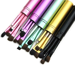 5PCS Mini Eye Makeup Brushes Set Travel Portable Cosmetic Brush Kit