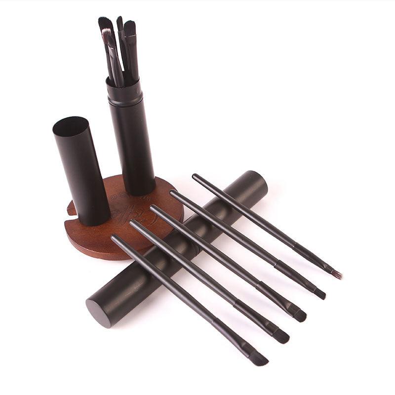 5PCS Mini Eye Makeup Brushes Set Travel Portable Cosmetic Brush Kit