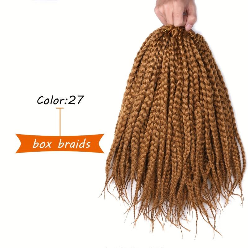 Short Box Braids Crochet Hair Durable Synthetic Extensions 30