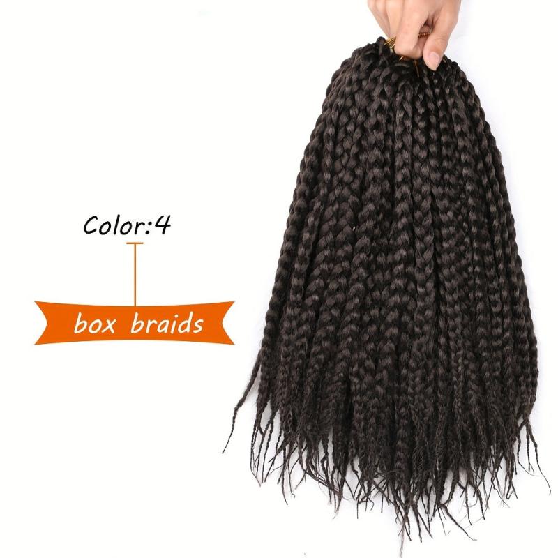 Short Box Braids Crochet Hair Durable Synthetic Extensions 30