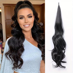Long Body Wave Ponytail Hairpieces Natural Looking Daily Use