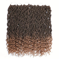 6 Pack Curly Faux Locs Crochet Hair Extensions 45 72 Cm Deep Wave Braiding Hair