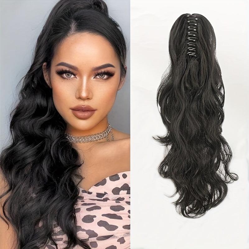 Body Wave Claw Clip In Ponytail Real Human Hair For Women Natural Pony Tail