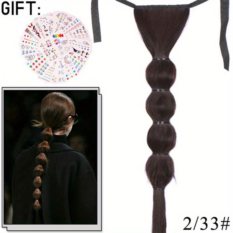 Long Braided Ponytail Synthetic Extensions