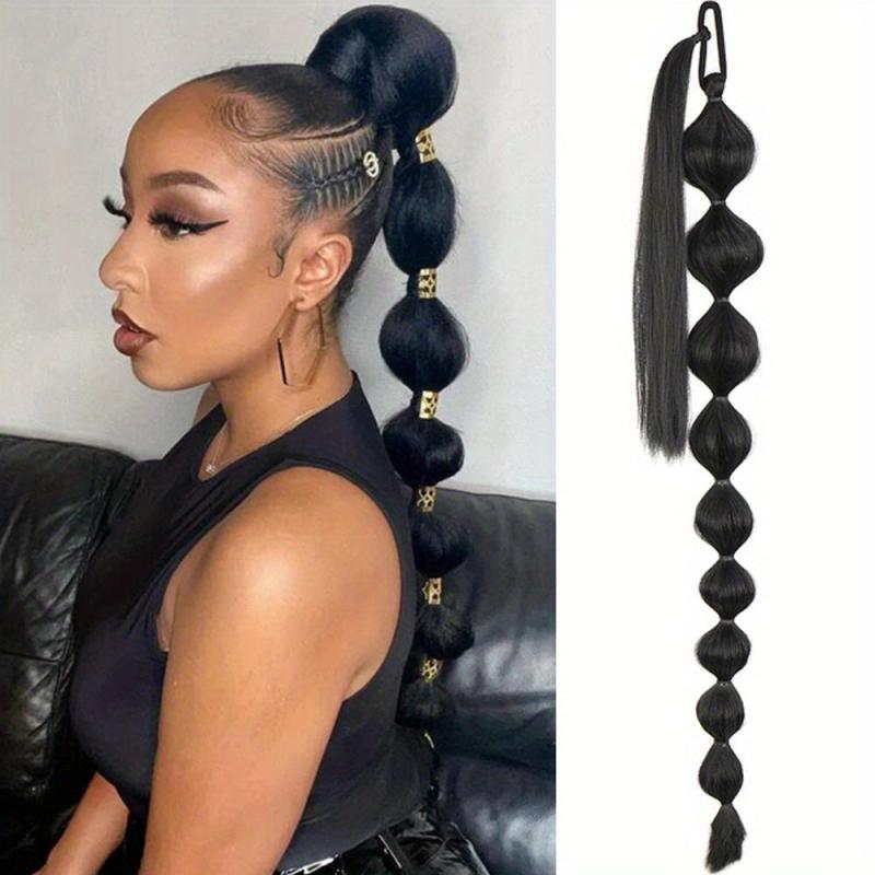 12 Cm Braided Bubble Ponytail Hair Extensions Long Wrap Around Ponytail