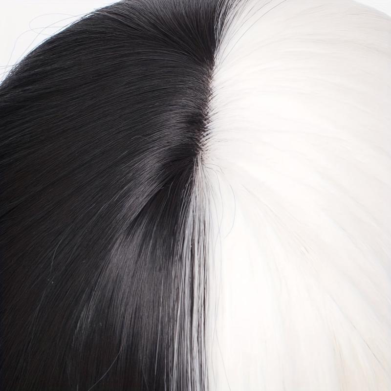 Wavy Shoulder Length Two Tone Cosplay Wig with Bangs