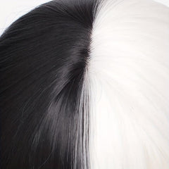 Wavy Shoulder Length Two Tone Cosplay Wig with Bangs