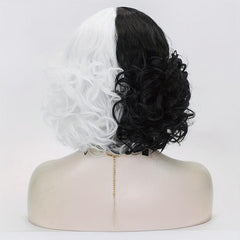 Wavy Shoulder Length Two Tone Cosplay Wig with Bangs