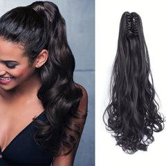 Long Big Wave Ponytail Wig for Women and Girls