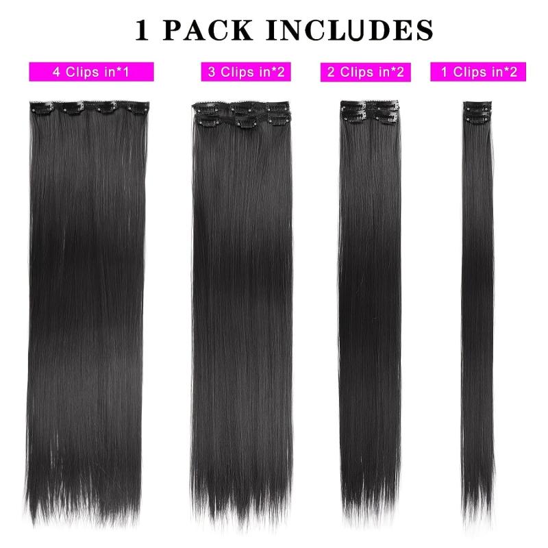 Clip In Hair Extensions 50 8 Cm Hairpieces 7 Pieces Set