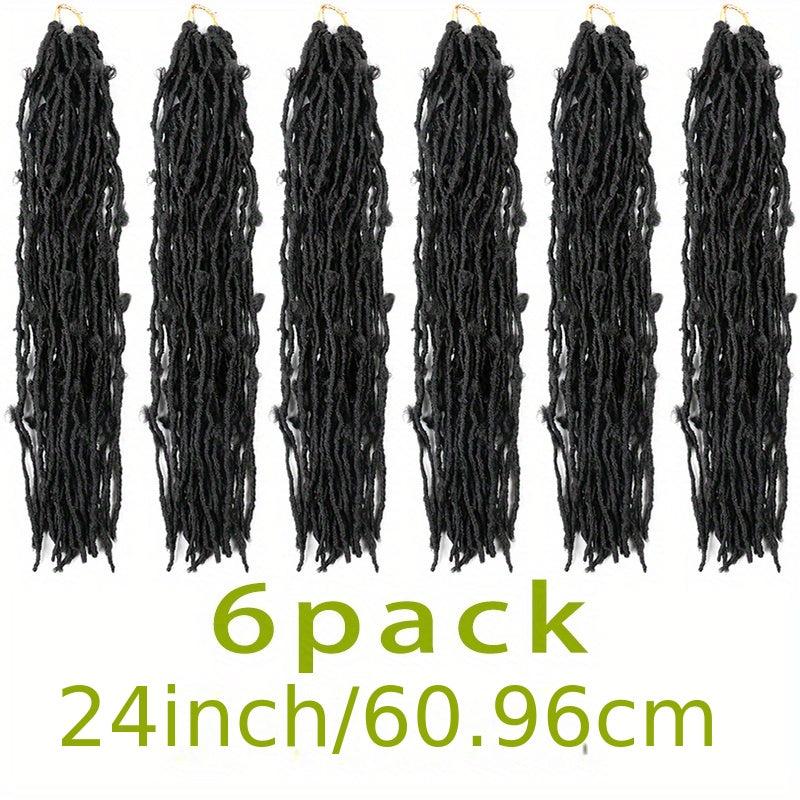 6pack 60 Butterfly Locs Crochet Hair Extensions Long Faux Locs Crochet Braids