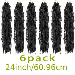 6pack 60 Butterfly Locs Crochet Hair Extensions Long Faux Locs Crochet Braids