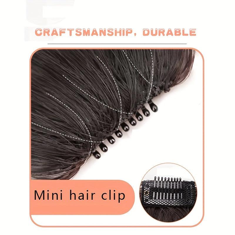 Curly Human Hair Bangs With Sideburns Clip In Extensions
