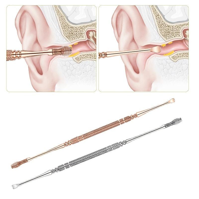 Stainless Steel Spiral Ear Wax Remover with Flexible Design