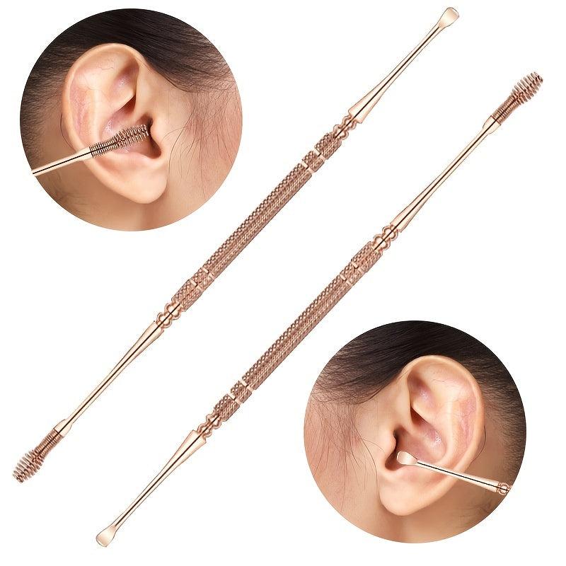 Stainless Steel Spiral Ear Wax Remover with Flexible Design