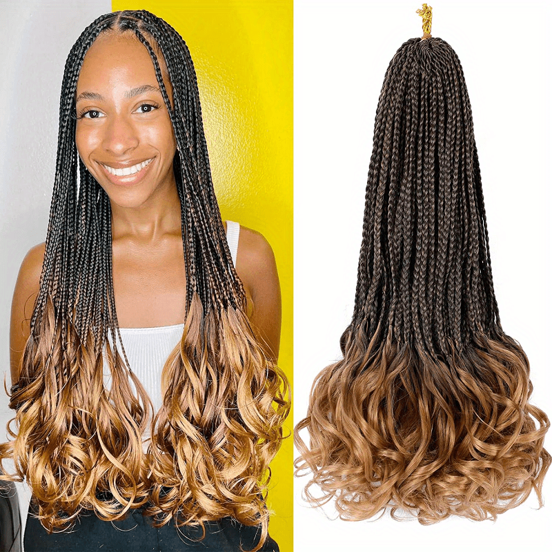 French Curl Crochet Hair, 35 Pack, Synthetic Hair, Curly Wavy Ends