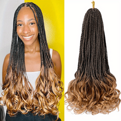 French Curl Crochet Hair, 35 Pack, Synthetic Hair, Curly Wavy Ends