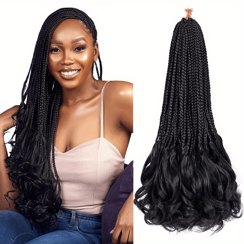 French Curl Crochet Hair, 35 Pack, Synthetic Hair, Curly Wavy Ends