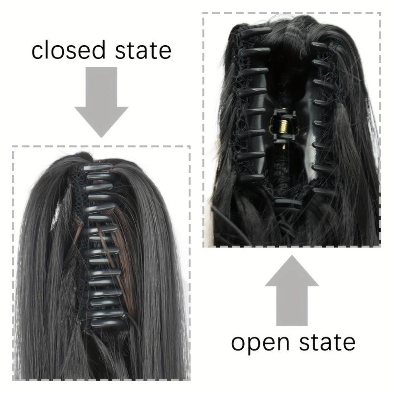 Long Curly Wavy Ponytail Extensions Synthetic Clip In Hair Extensions