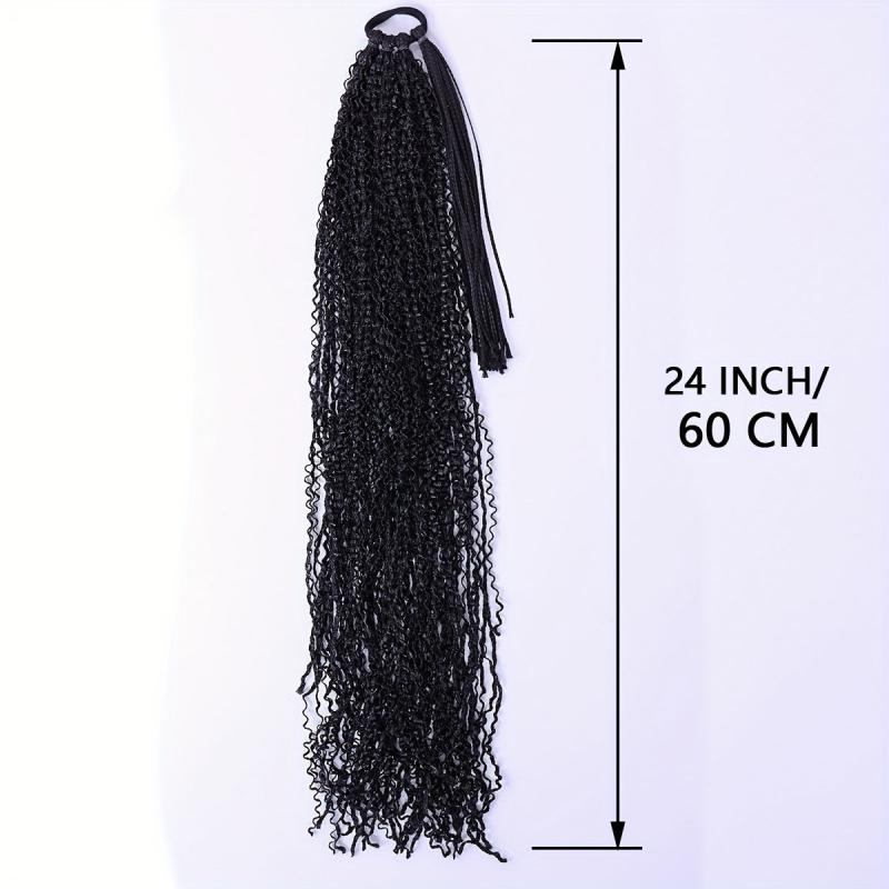 60 96cm Long Curly Wavy Ponytail Extensions Synthetic Fiber Ponytail