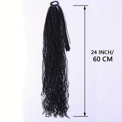 60 96cm Long Curly Wavy Ponytail Extensions Synthetic Fiber Ponytail