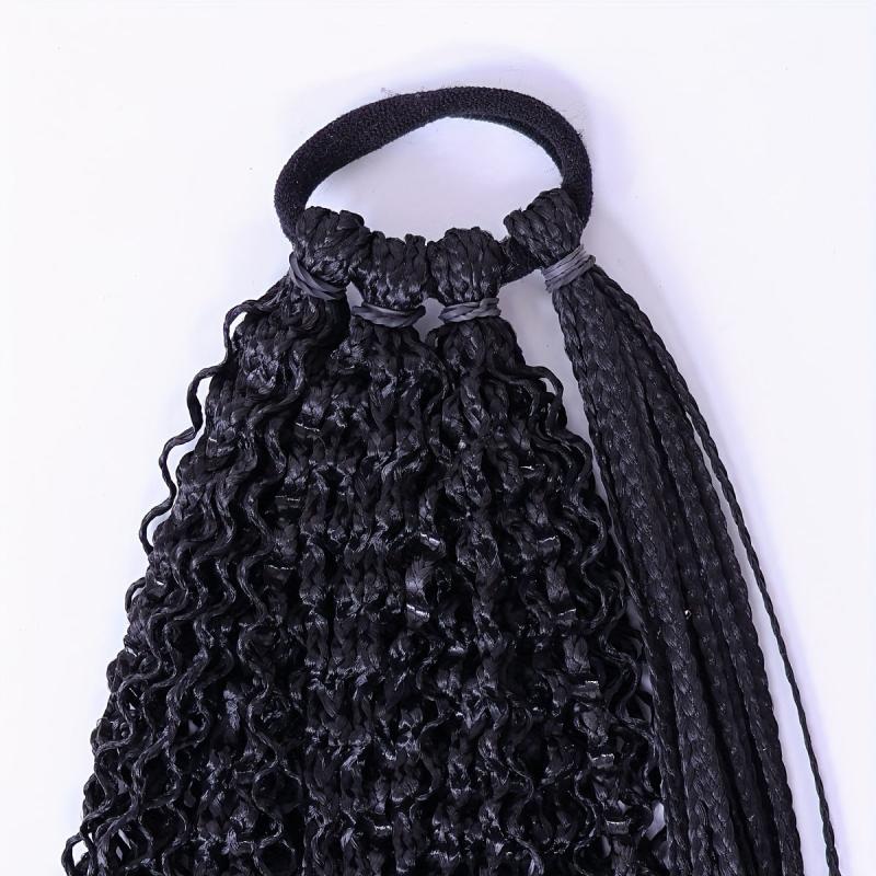 60 96cm Long Curly Wavy Ponytail Extensions Synthetic Fiber Ponytail