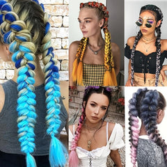 Pure Ombre Jumbo Box Braids Hair Extension Synthetic Crochet Braids