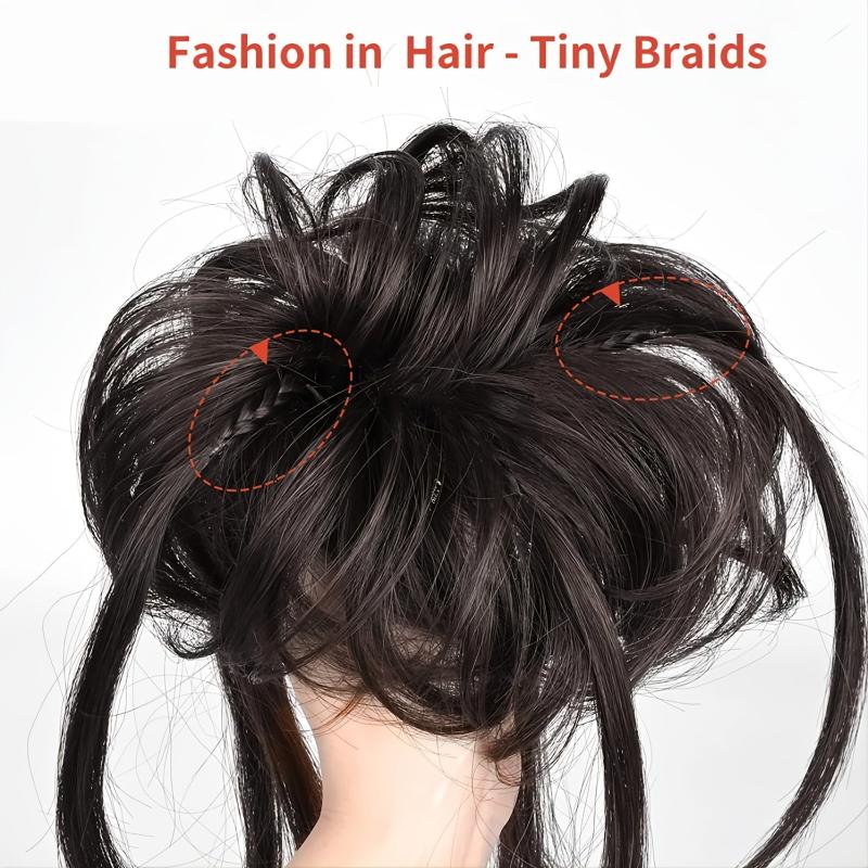 Messy Bun Hair Piece Long Tousled Updo Hair Bun Extensions