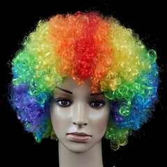 Rainbow Clown Wig Afro Curly Hair Cosplay Costume Party Funny Wigs