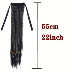 French Twist Braid Ponytail Synthetic Hair Extensions Bundle