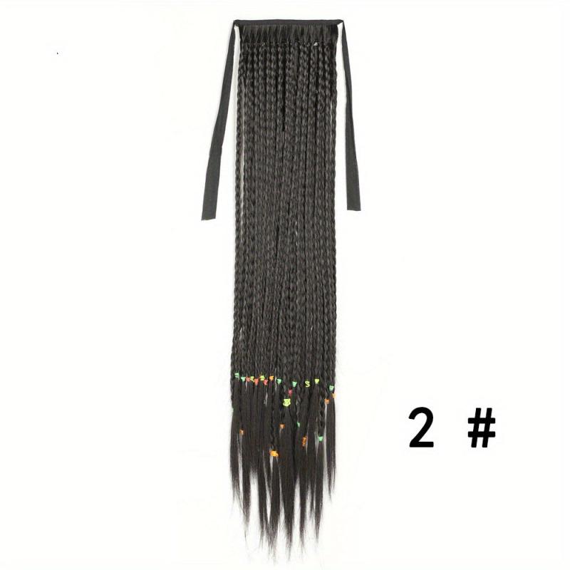 French Twist Braid Ponytail Synthetic Hair Extensions Bundle