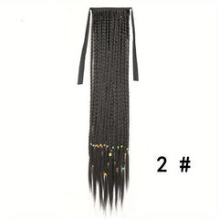 French Twist Braid Ponytail Synthetic Hair Extensions Bundle