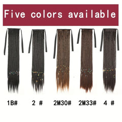 French Twist Braid Ponytail Synthetic Hair Extensions Bundle