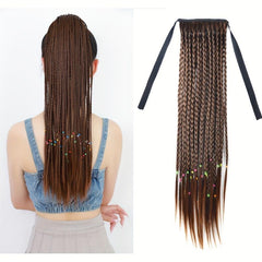 French Twist Braid Ponytail Synthetic Hair Extensions Bundle