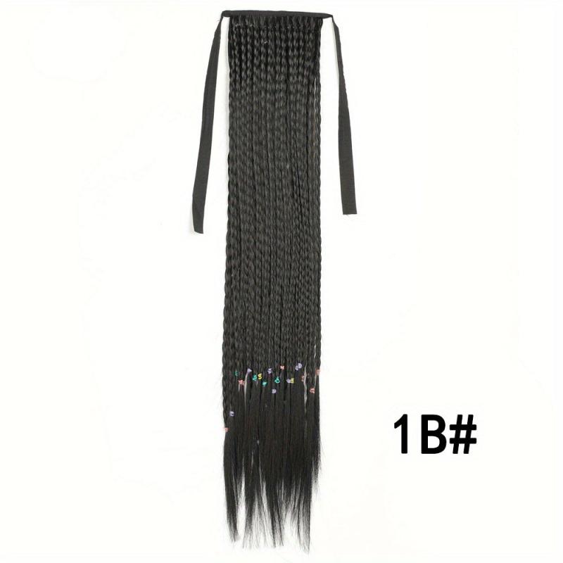 French Twist Braid Ponytail Synthetic Hair Extensions Bundle