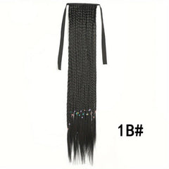 French Twist Braid Ponytail Synthetic Hair Extensions Bundle