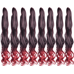 French Curly Hair Braid Extensions Loose Wave Elastic Braid 75g